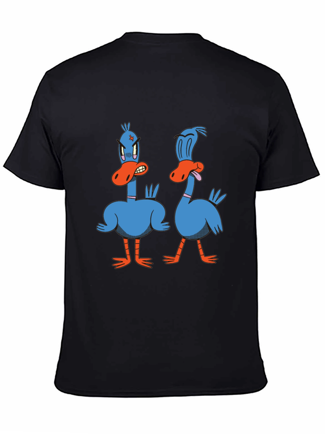 Funny Duck Graphic Tee - Black Cotton T-Shirt