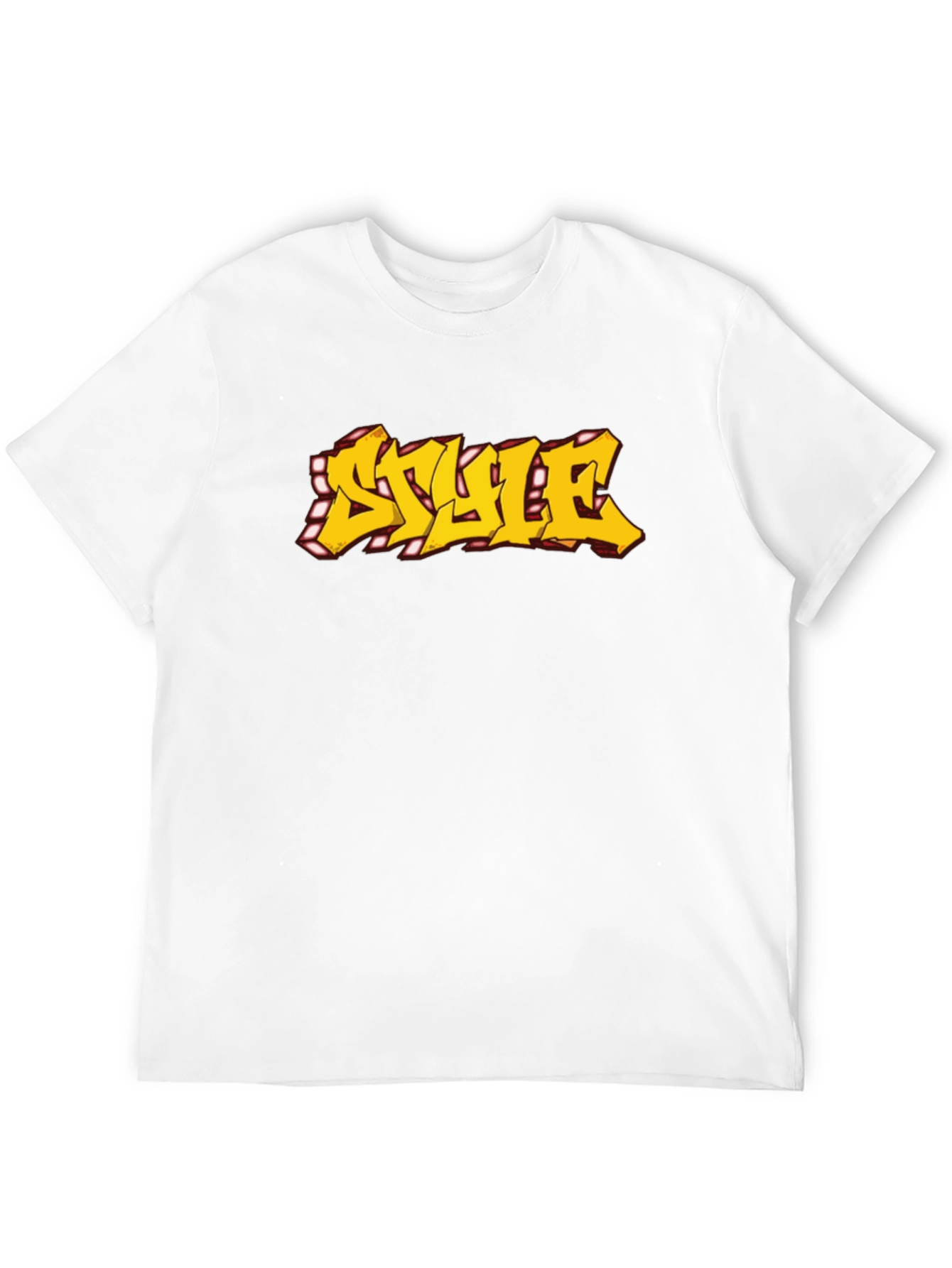 Urban Style Graphic Tee - Graffiti Font Black T-Shirt