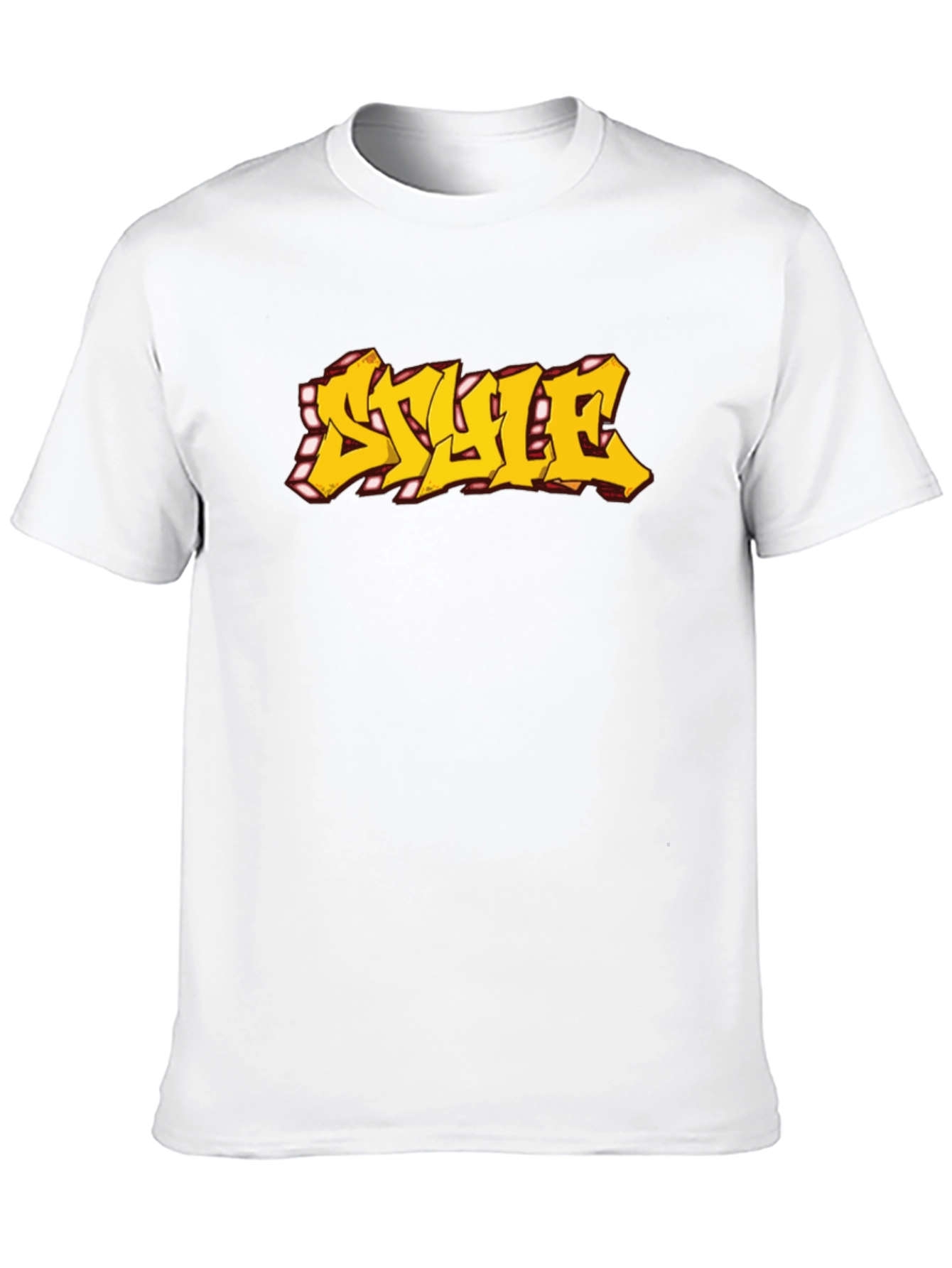 Urban Style Graphic Tee - Graffiti Font Black T-Shirt