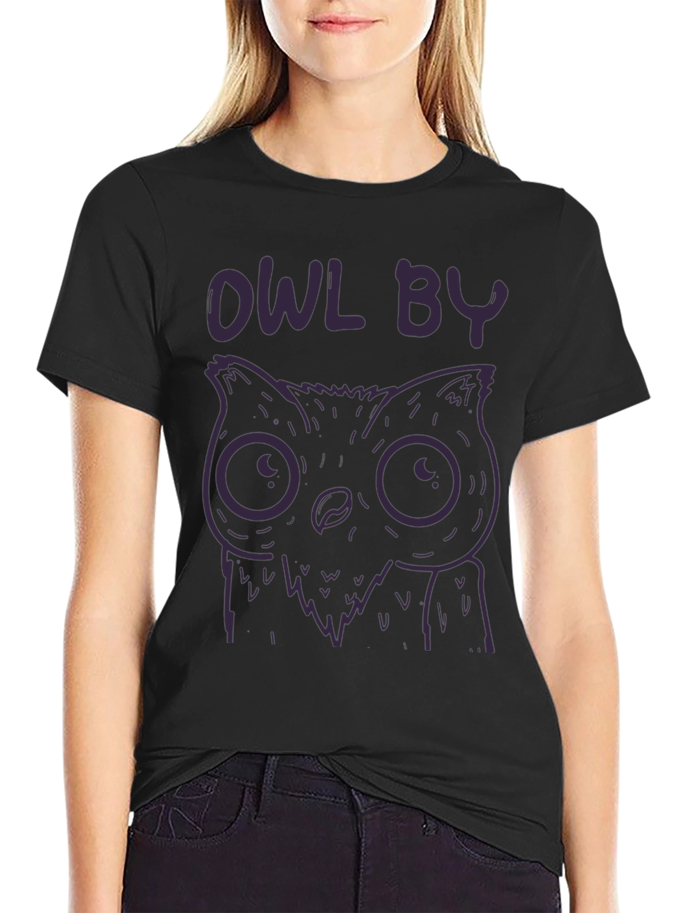 Owl By T-Shirt - Cute Cartoon Design