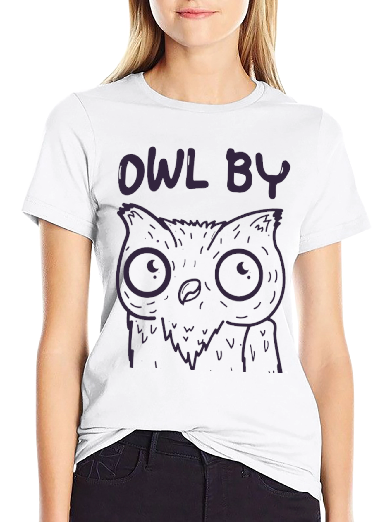 Owl By T-Shirt - Cute Cartoon Design