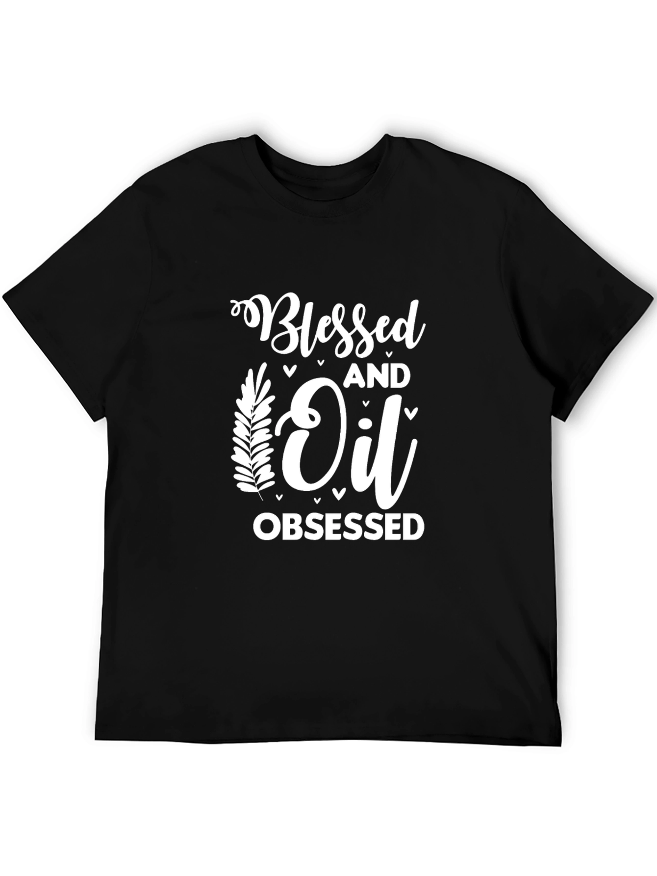 Blessed and Oil Obsessed Black Graphic Tee