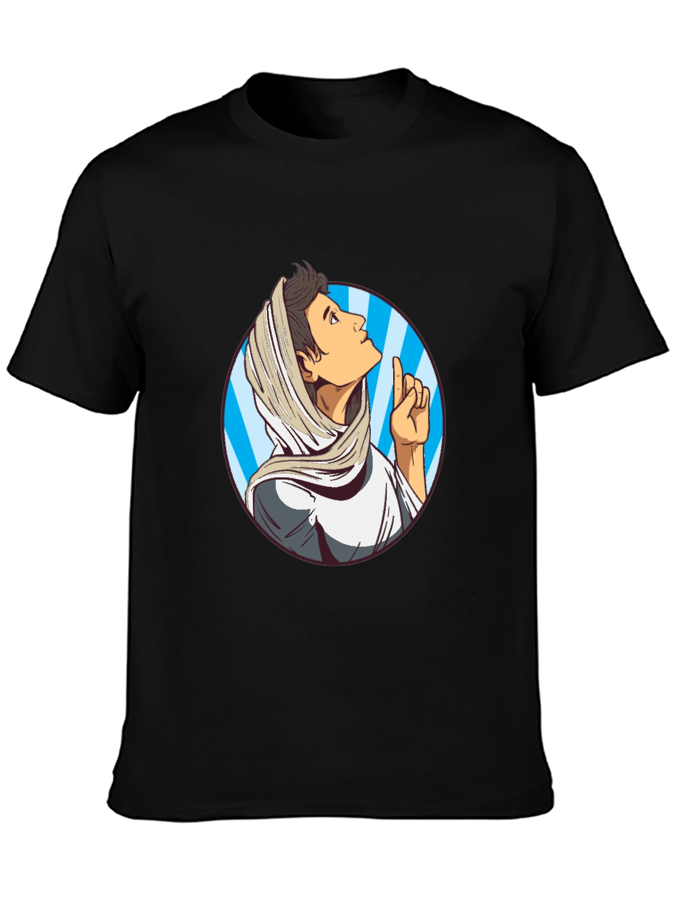 Cartoon Prophet Graphic Tee - Unique Design
