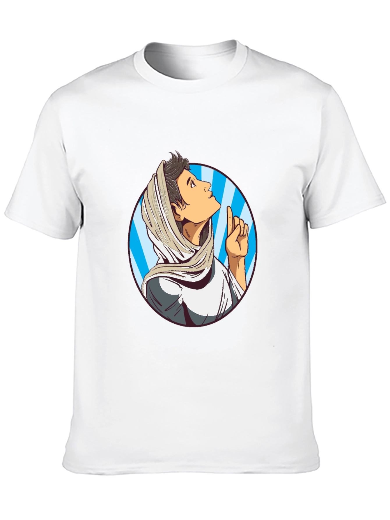 Cartoon Prophet Graphic Tee - Unique Design