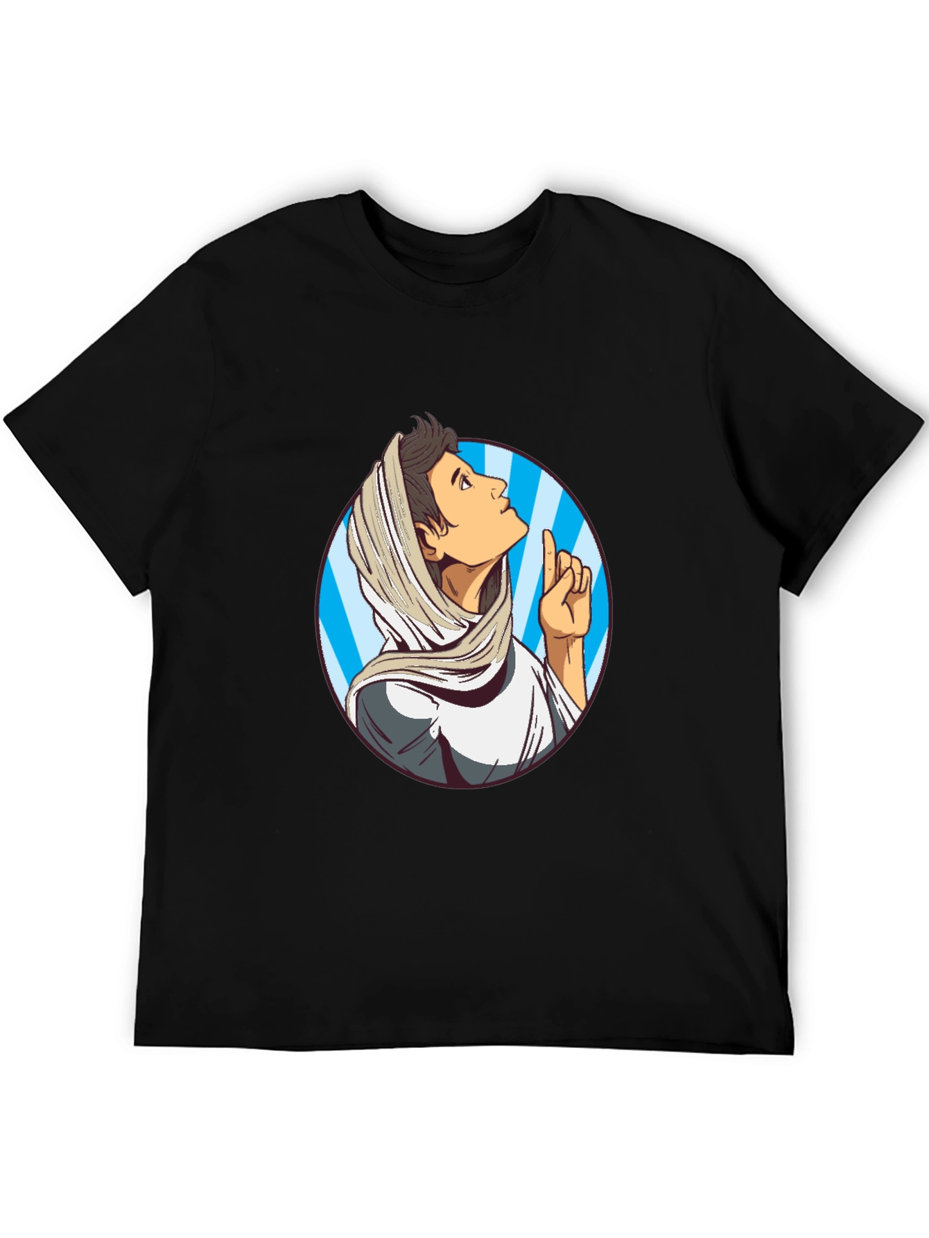Cartoon Prophet Graphic Tee - Unique Design