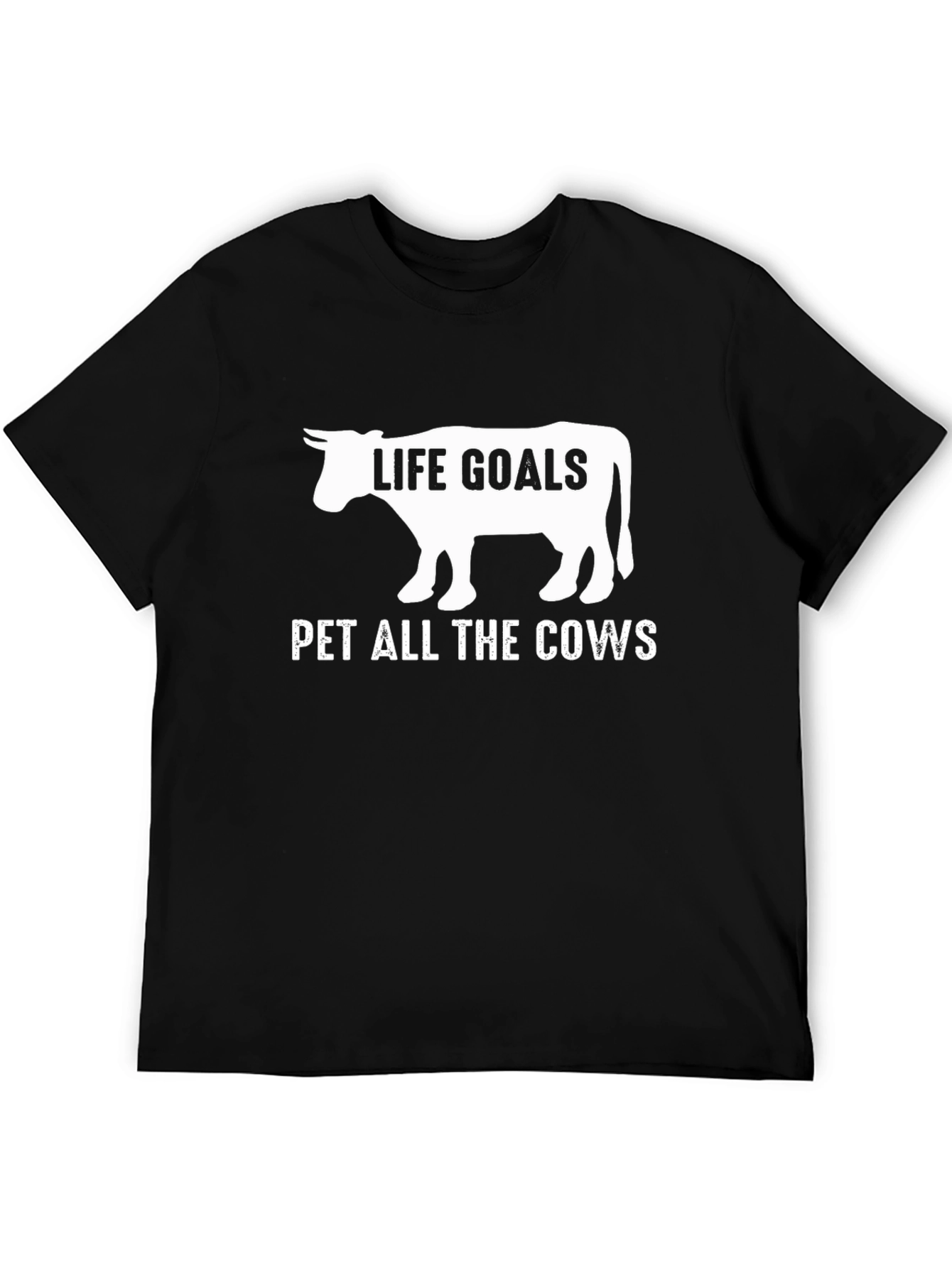 Life Goals Pet All The Cows Graphic Tee
