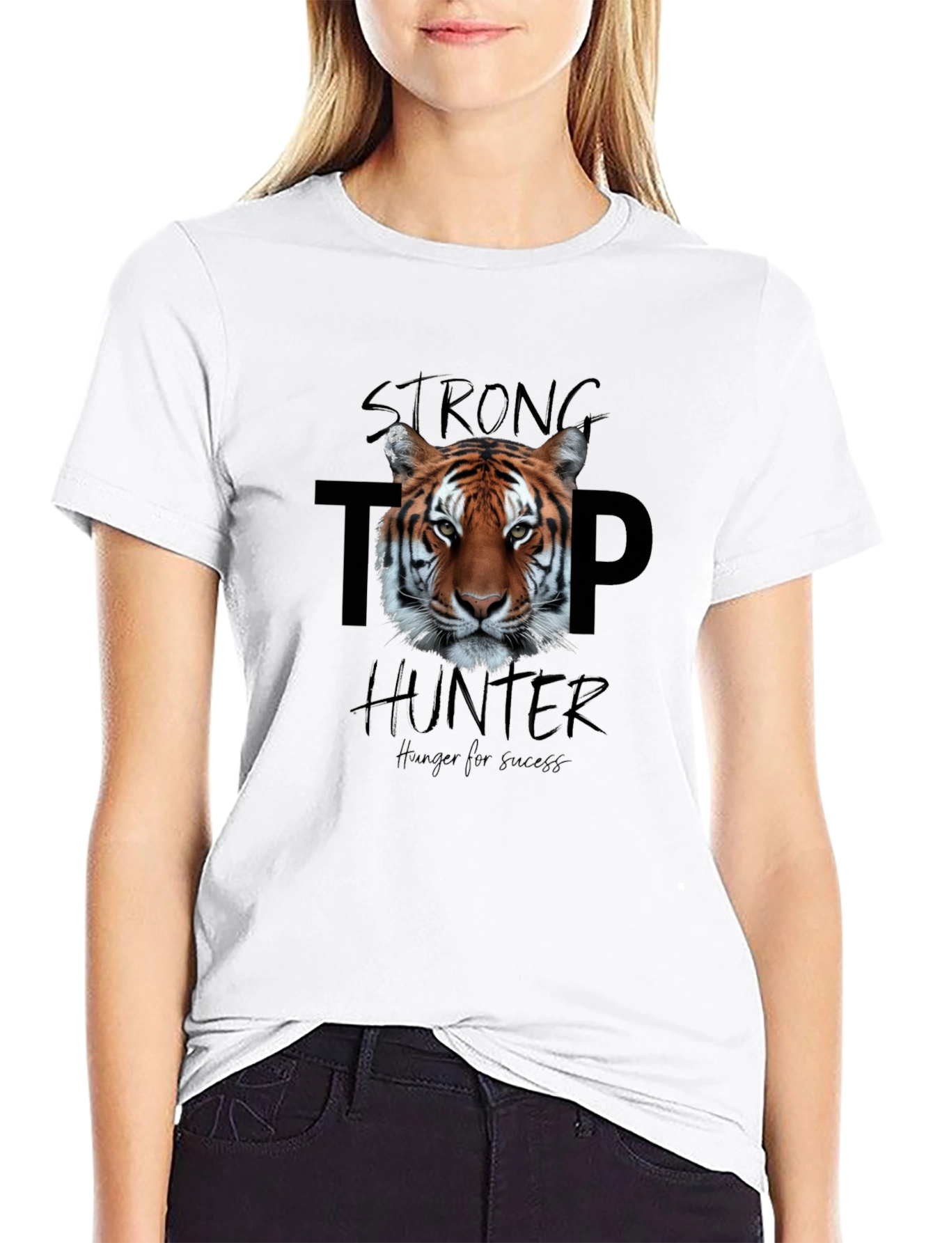 Strong Top Hunter Tiger Graphic T-Shirt