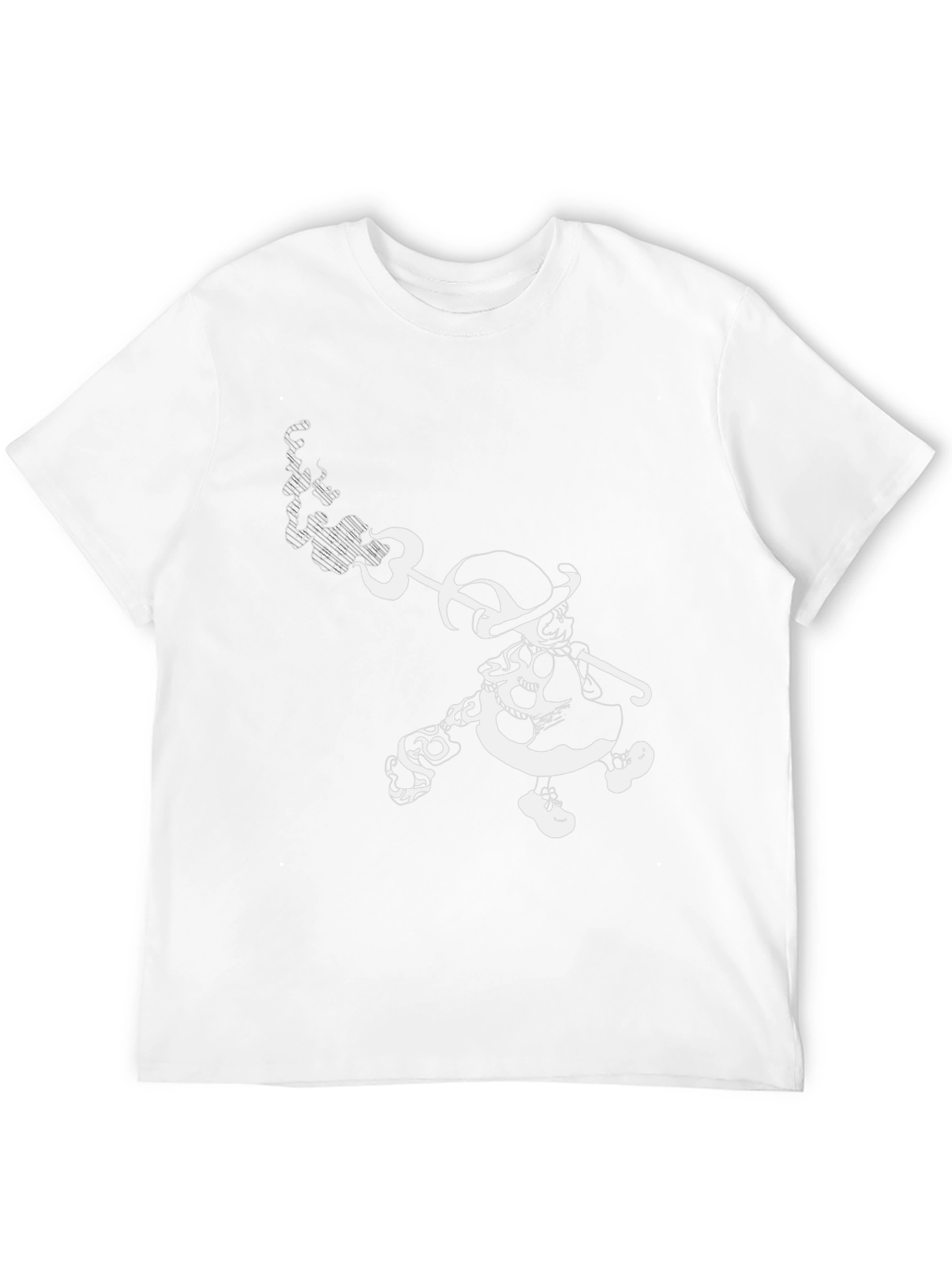 Grim Black Tee with Character Graphic
