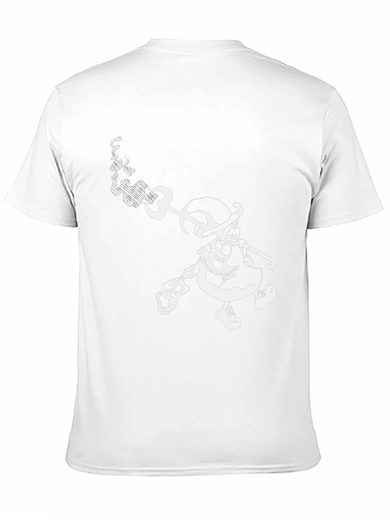 Grim Black Tee with Character Graphic