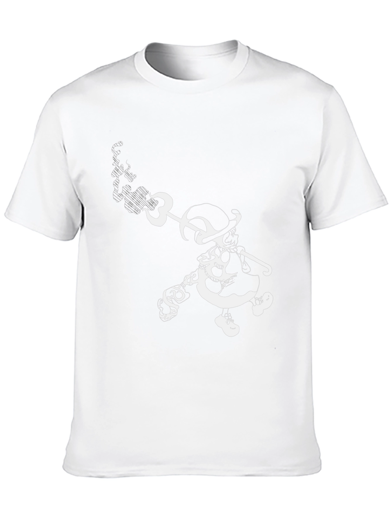 Grim Black Tee with Character Graphic