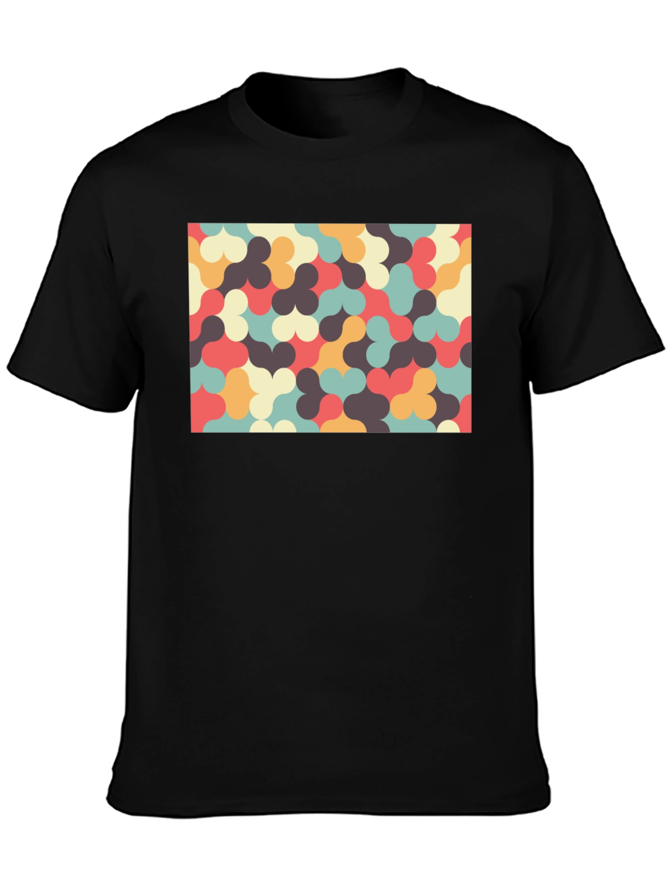 Retro Pattern T-Shirt - Unique Geometric Design