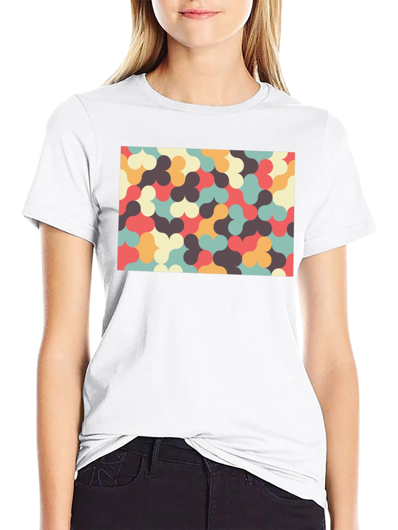 Retro Pattern T-Shirt - Unique Geometric Design