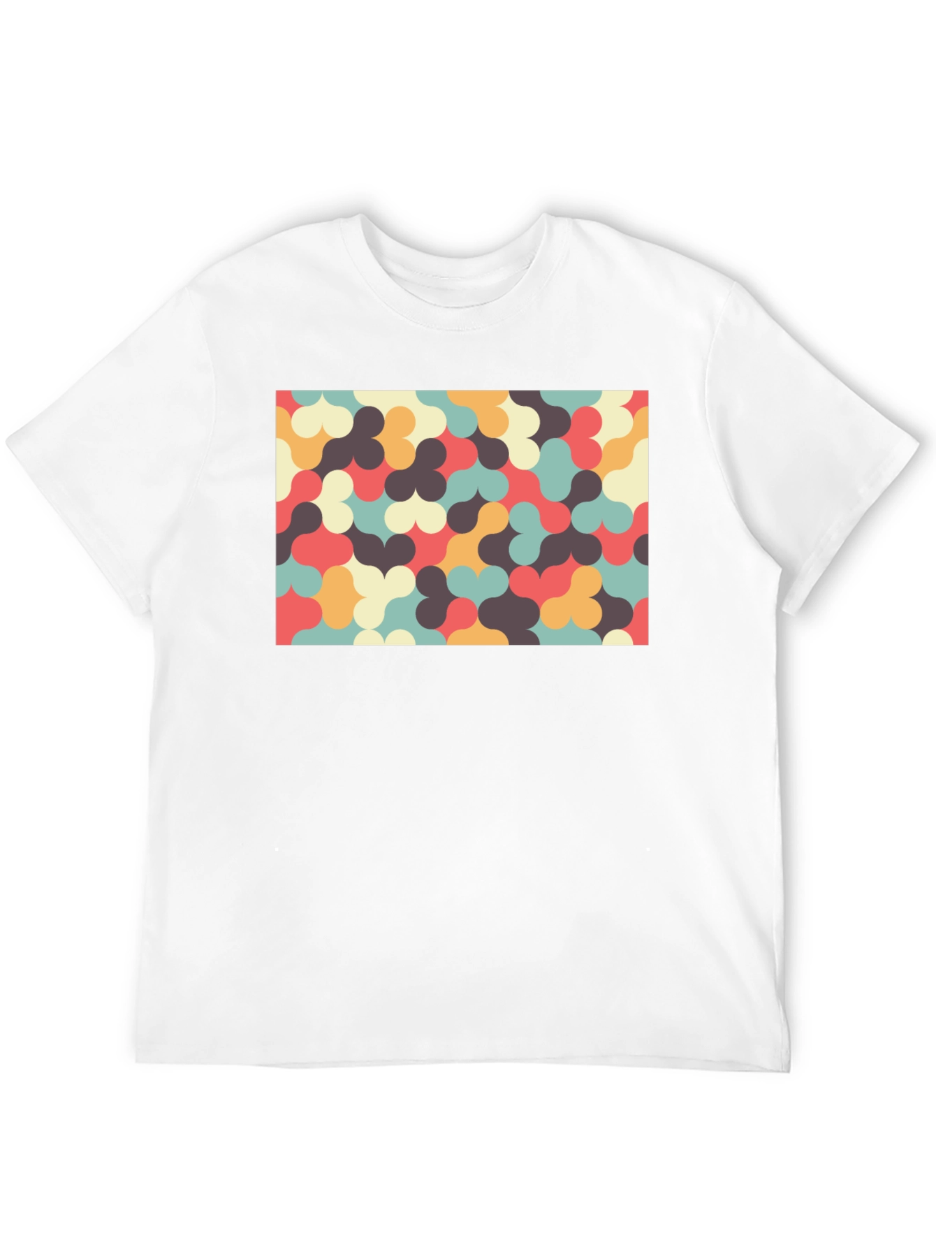 Retro Pattern T-Shirt - Unique Geometric Design