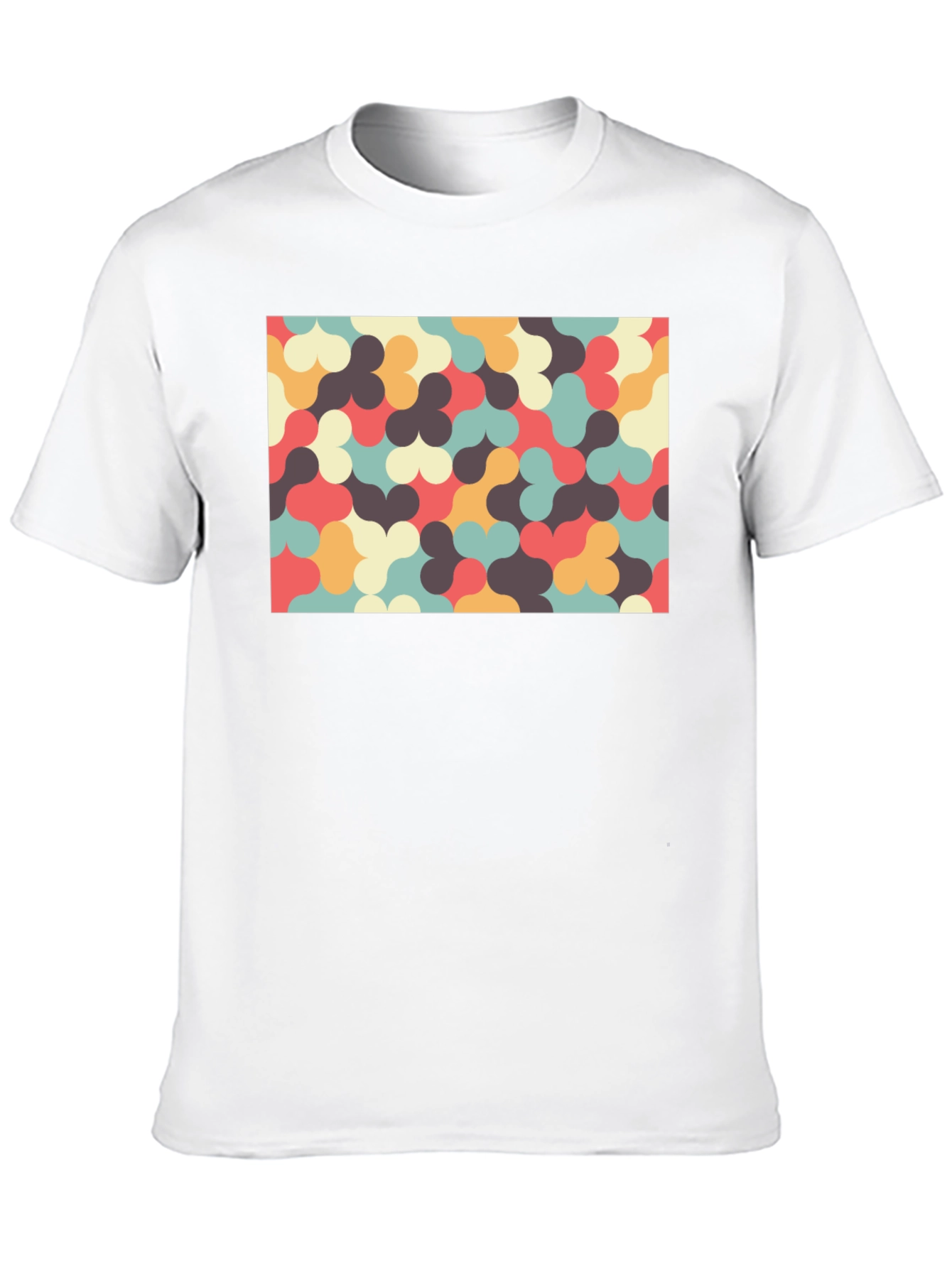 Retro Pattern T-Shirt - Unique Geometric Design
