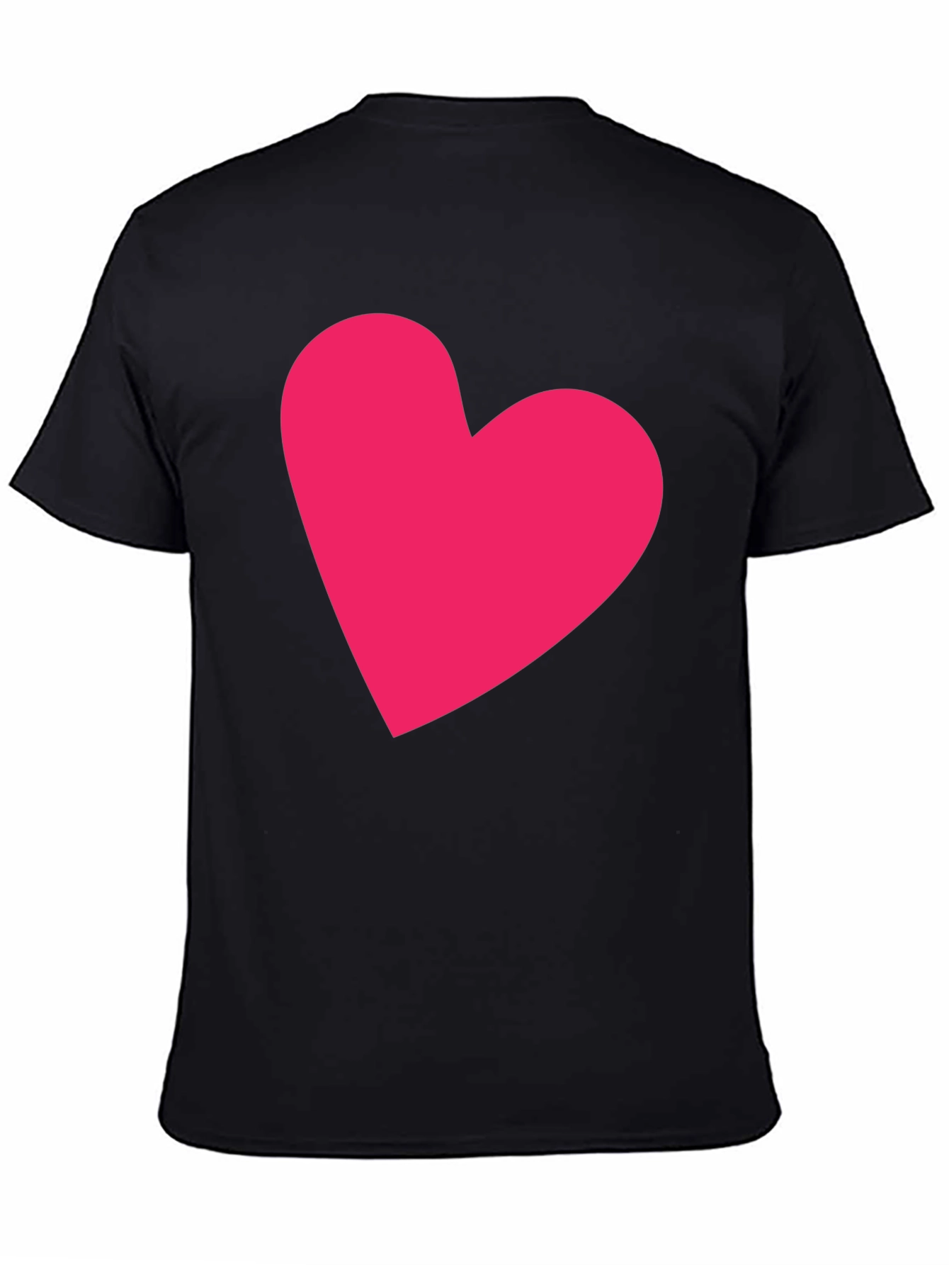 Heart Graphic Tee - Casual Black Cotton T-Shirt