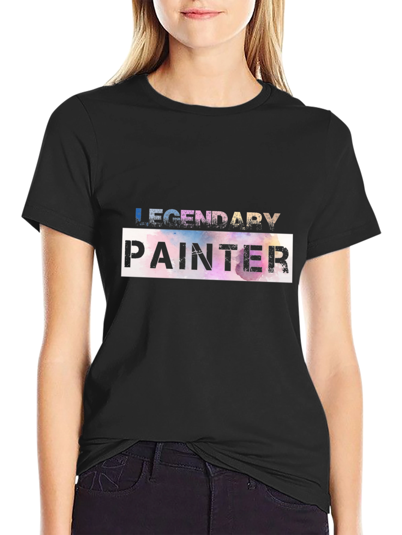 Legendary Painter Graphic Tee - Artistic Black T-Shirt