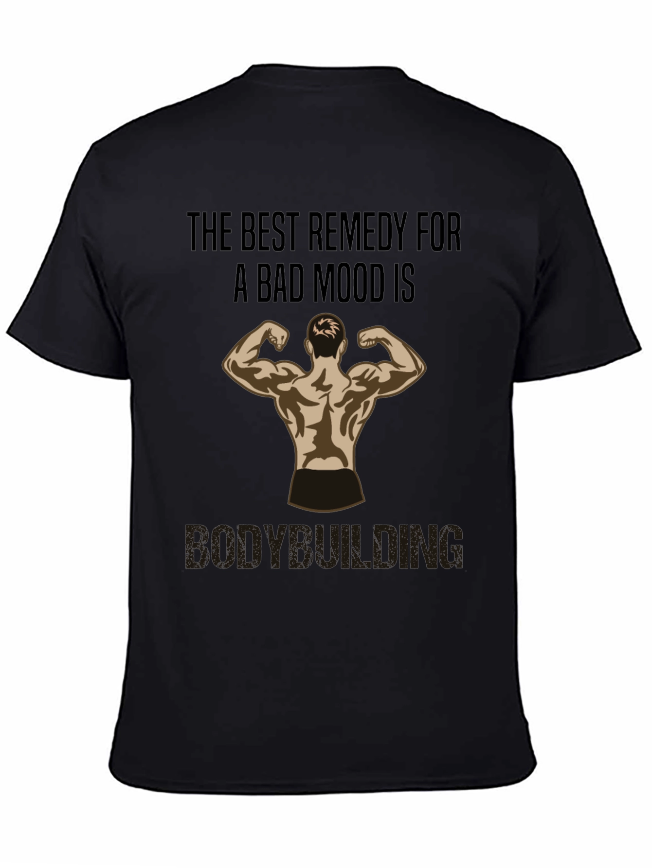 Bodybuilding Remedy T-Shirt - Black Gym Motivation Tee