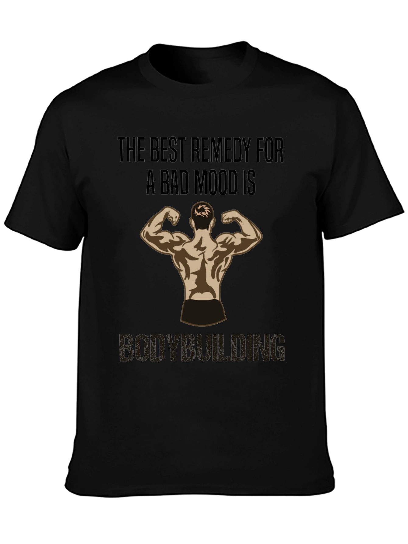 Bodybuilding Remedy T-Shirt - Black Gym Motivation Tee