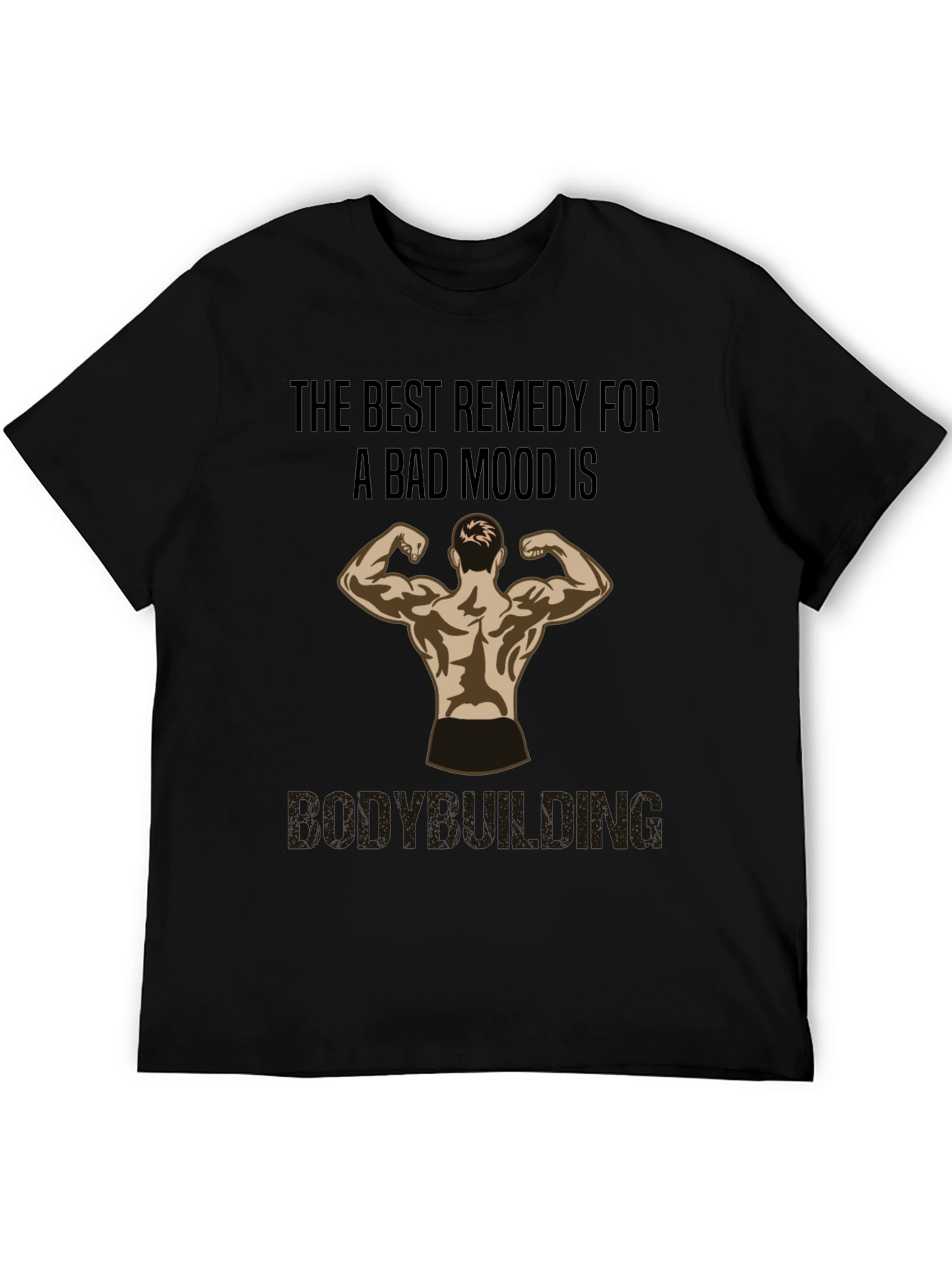 Bodybuilding Remedy T-Shirt - Black Gym Motivation Tee