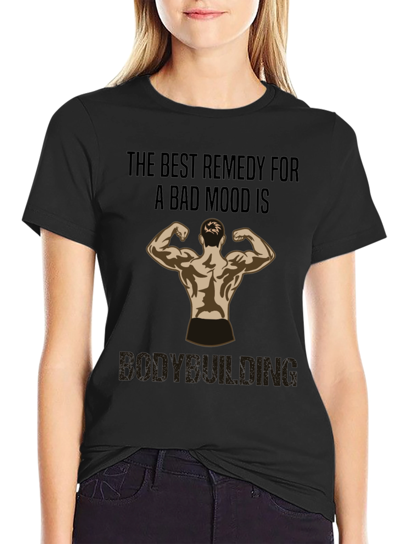 Bodybuilding Remedy T-Shirt - Black Gym Motivation Tee