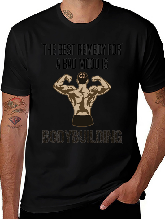 Bodybuilding Remedy T-Shirt - Black Gym Motivation Tee