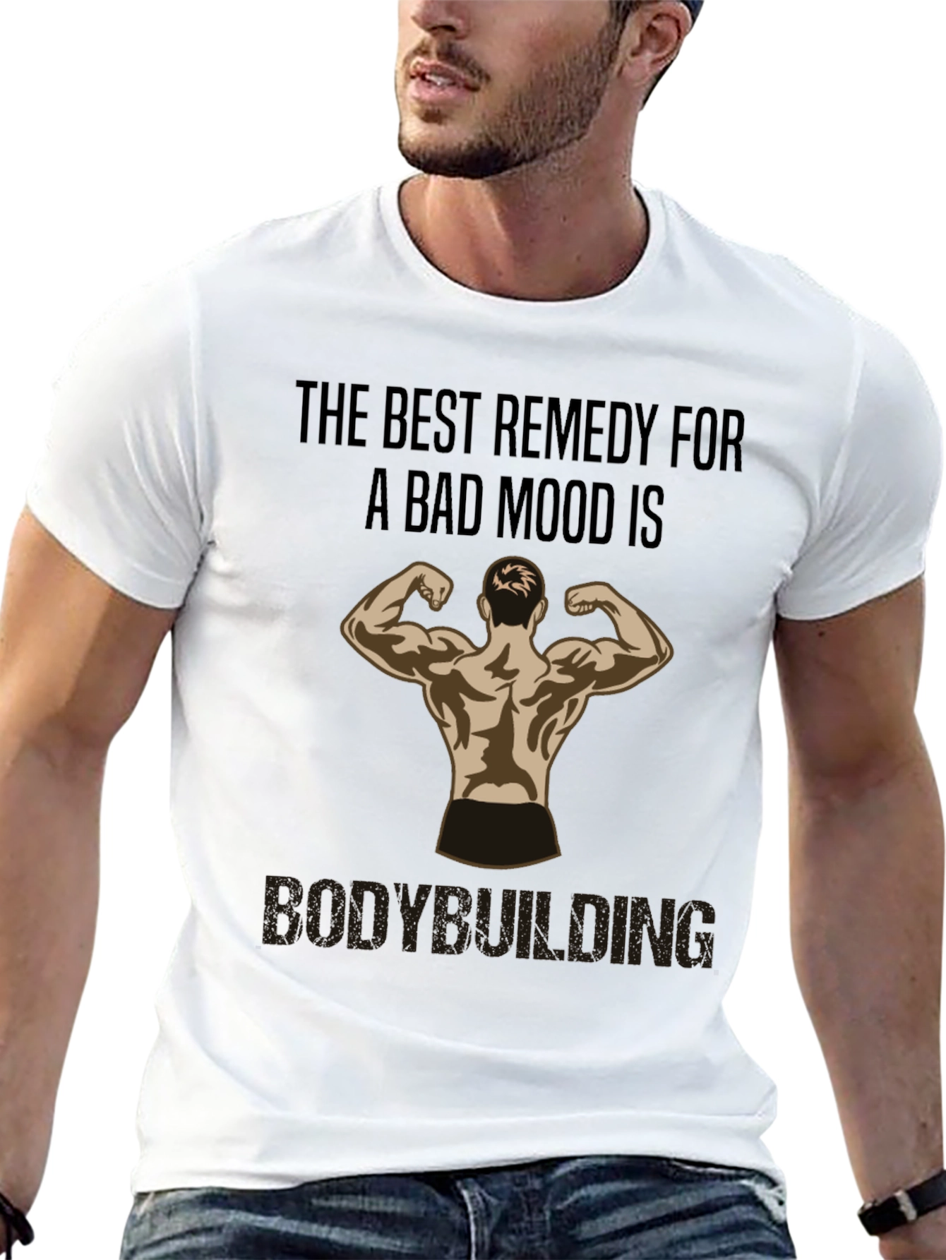 Bodybuilding Remedy T-Shirt - Black Gym Motivation Tee
