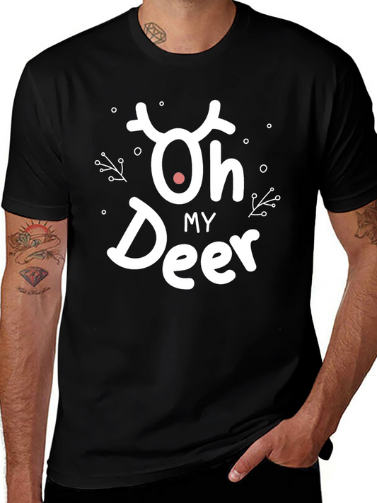Oh My Deer Christmas Holiday Graphic T-Shirt