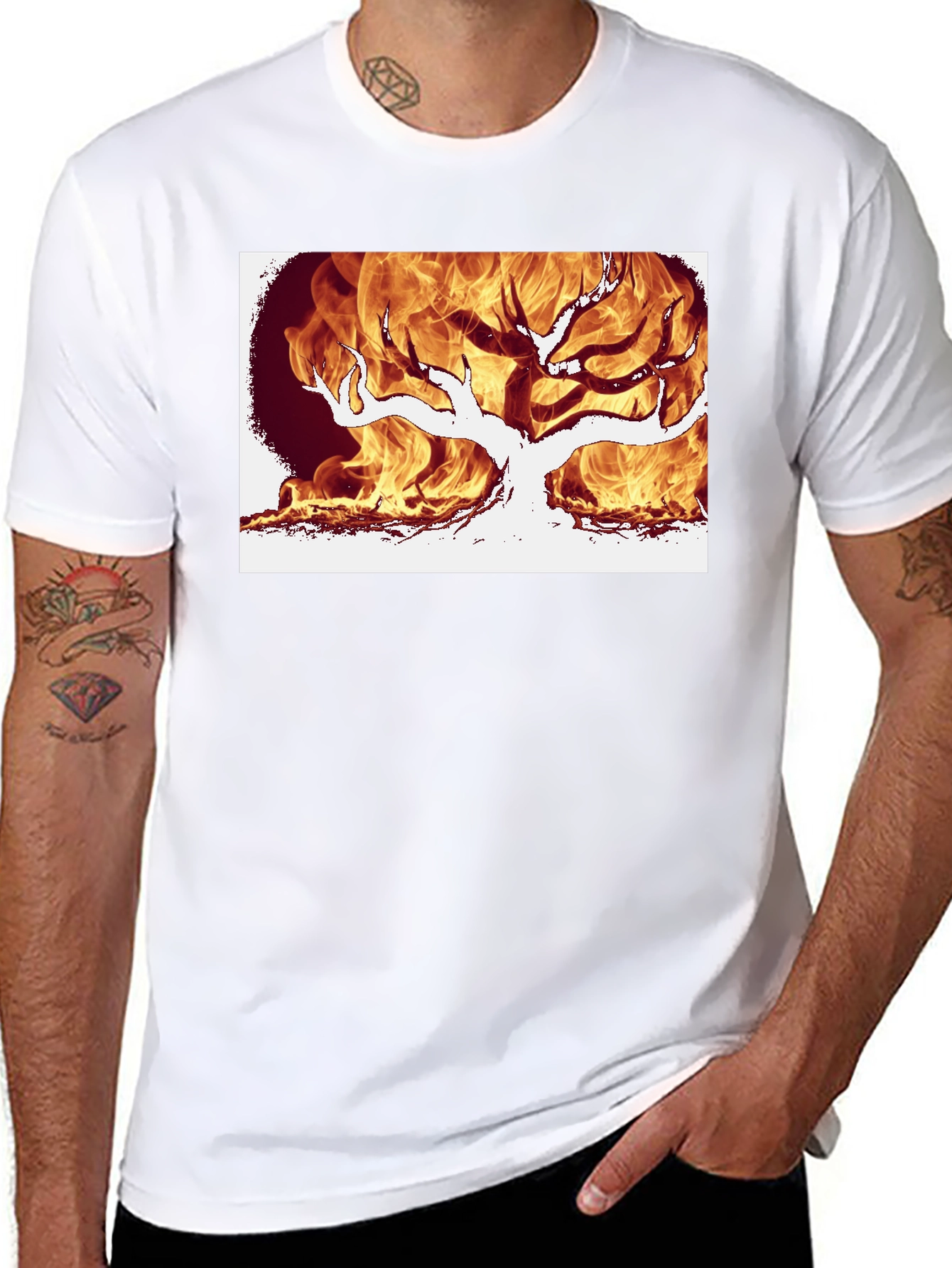 Burning Tree Graphic Tee