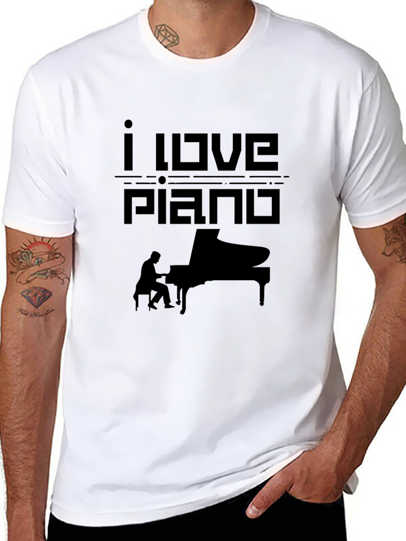 I Love Piano Graphic Tee