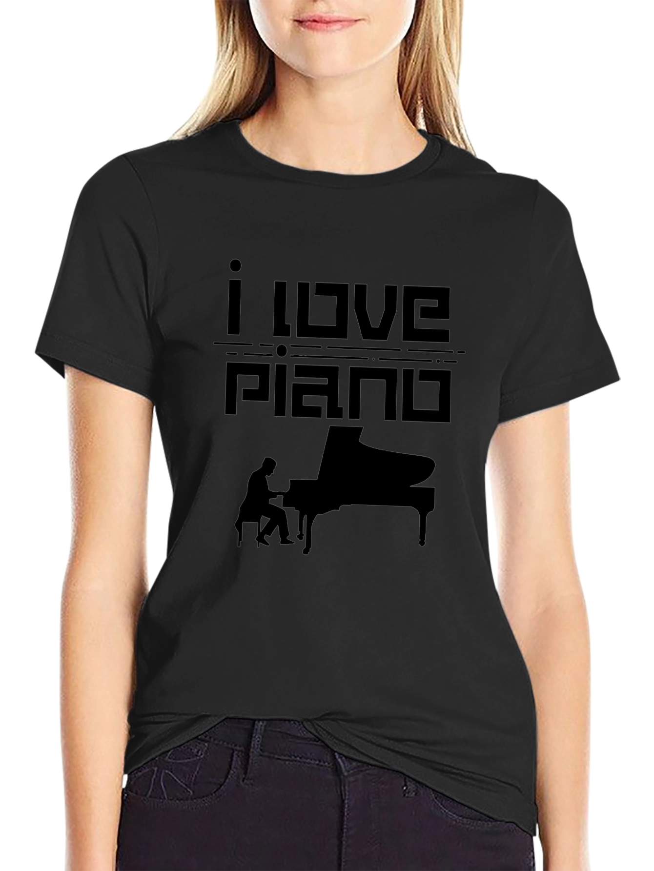 I Love Piano Graphic Tee