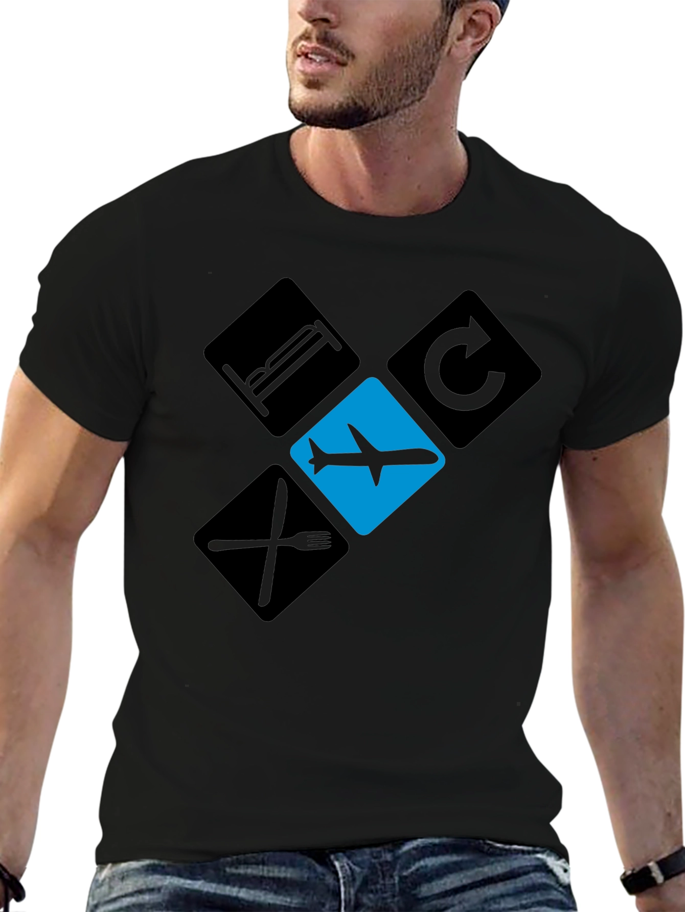 Eat Sleep Fly Repeat T-Shirt - Travelers Graphic Tee