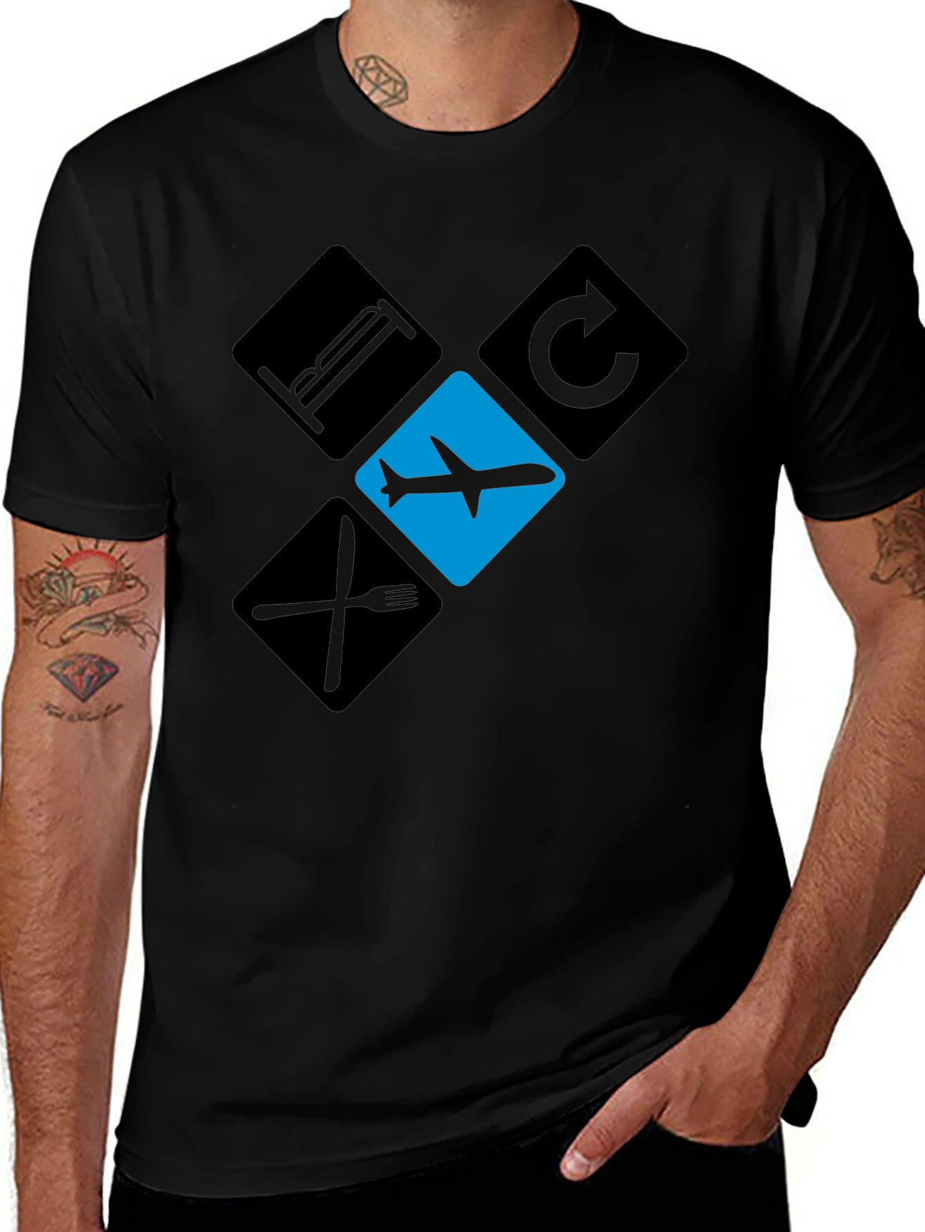 Eat Sleep Fly Repeat T-Shirt - Travelers Graphic Tee