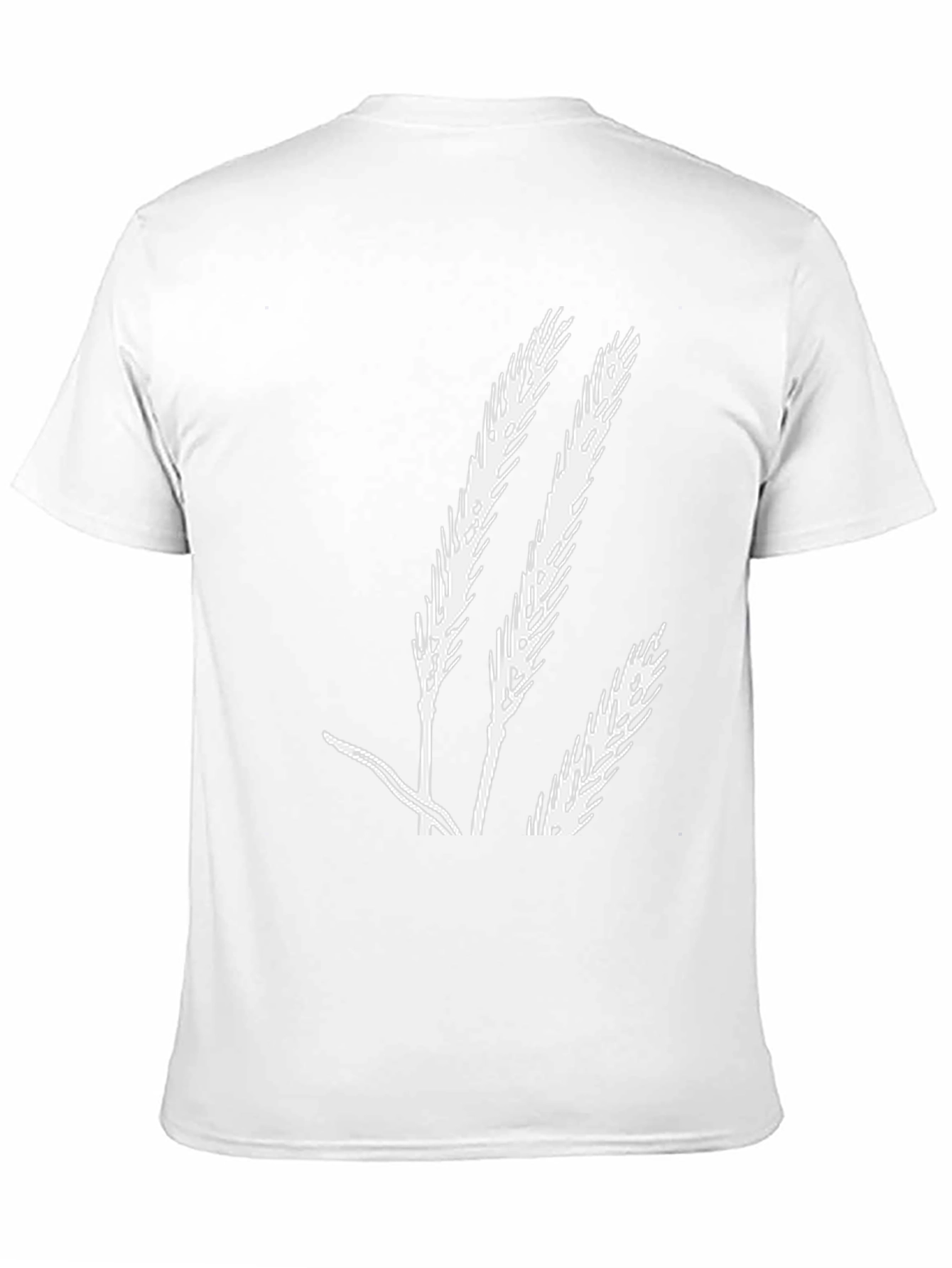 Wheat Stalk Graphic Tee - Black Cotton T-Shirt