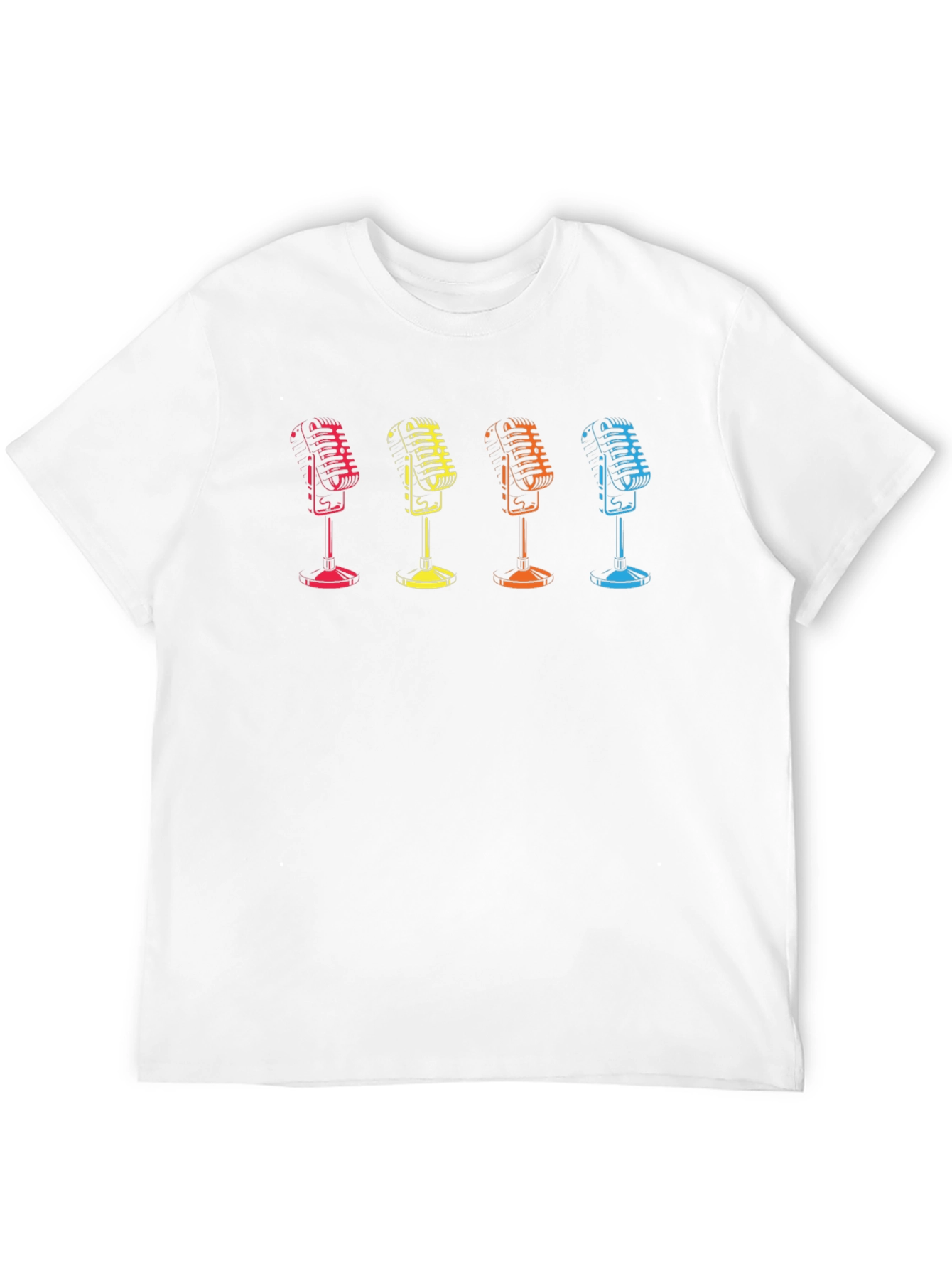 Retro Mic Graphic Tee - Classic Vocal Style