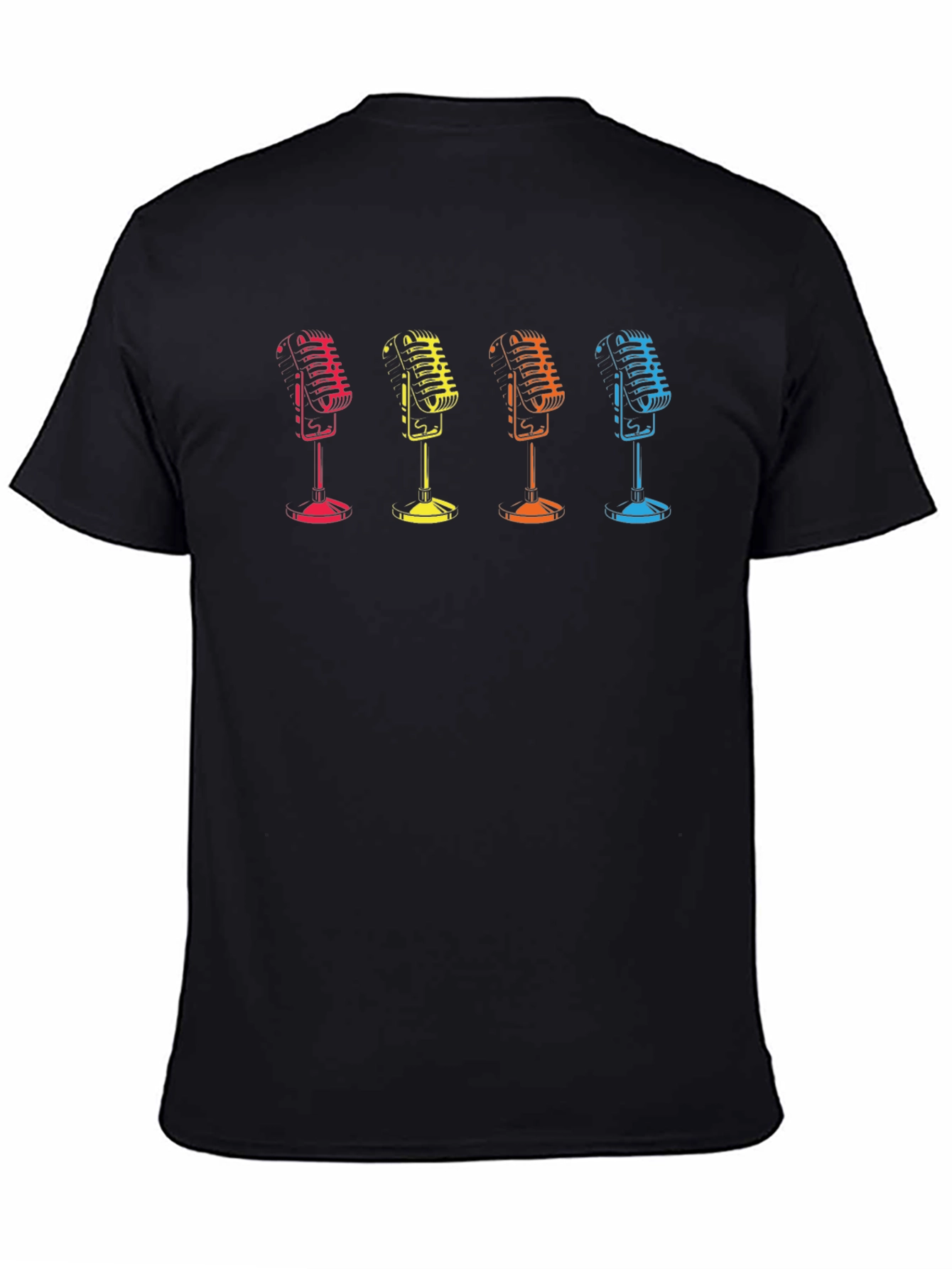 Retro Mic Graphic Tee - Classic Vocal Style