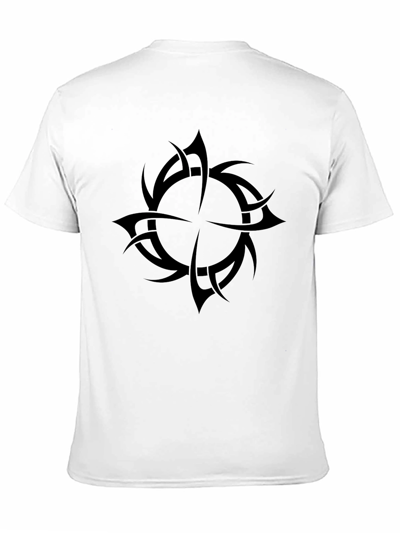 Mens Black Tribal Design T-Shirt