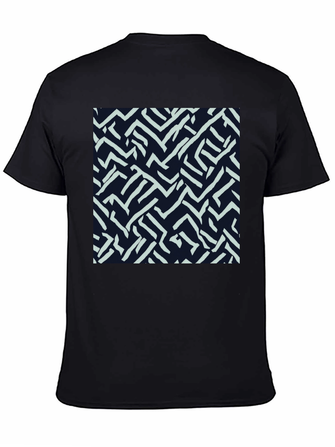 Abstract Labyrinth Print Tee - Modern Casual Style