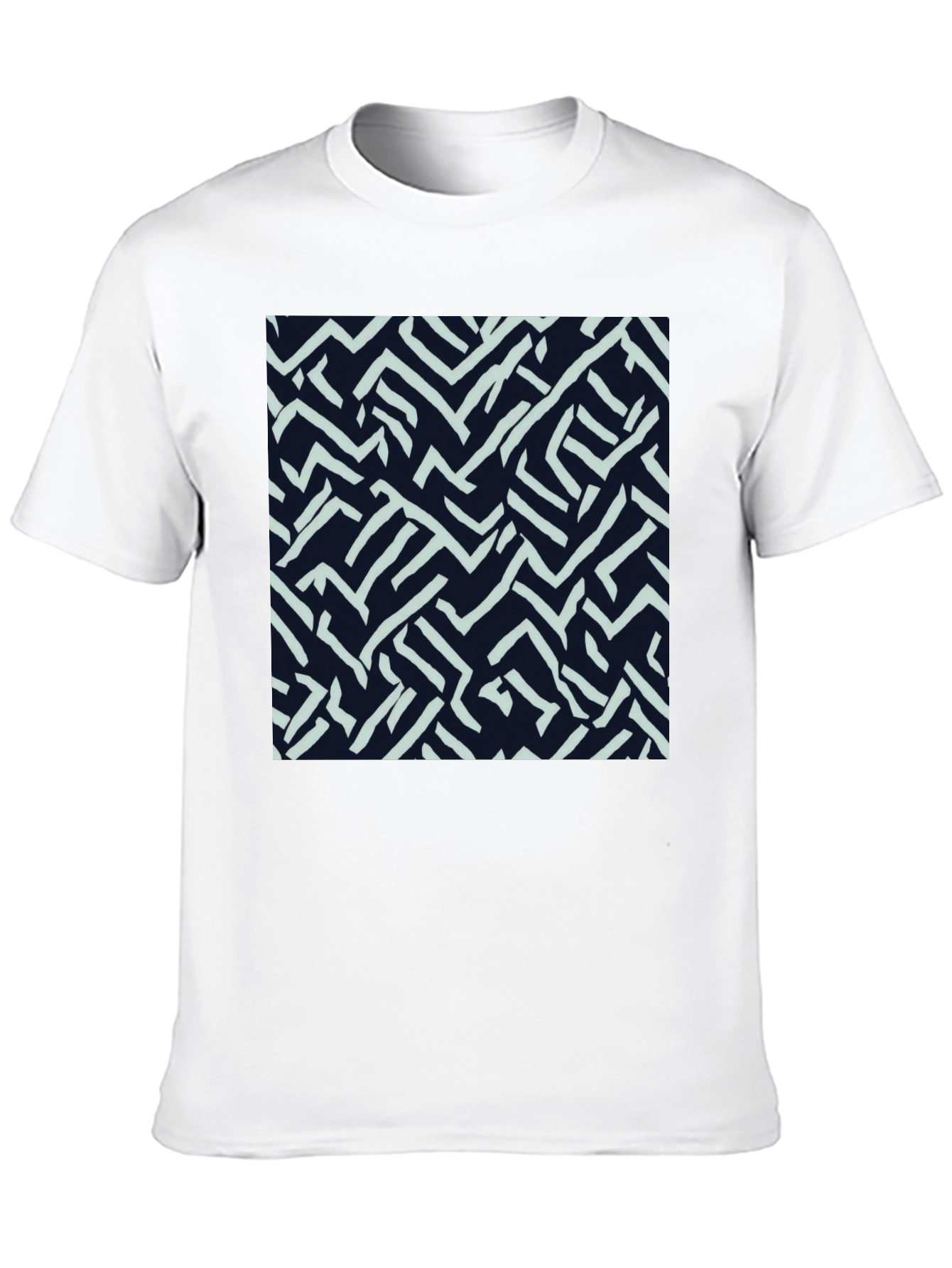 Abstract Labyrinth Print Tee - Modern Casual Style