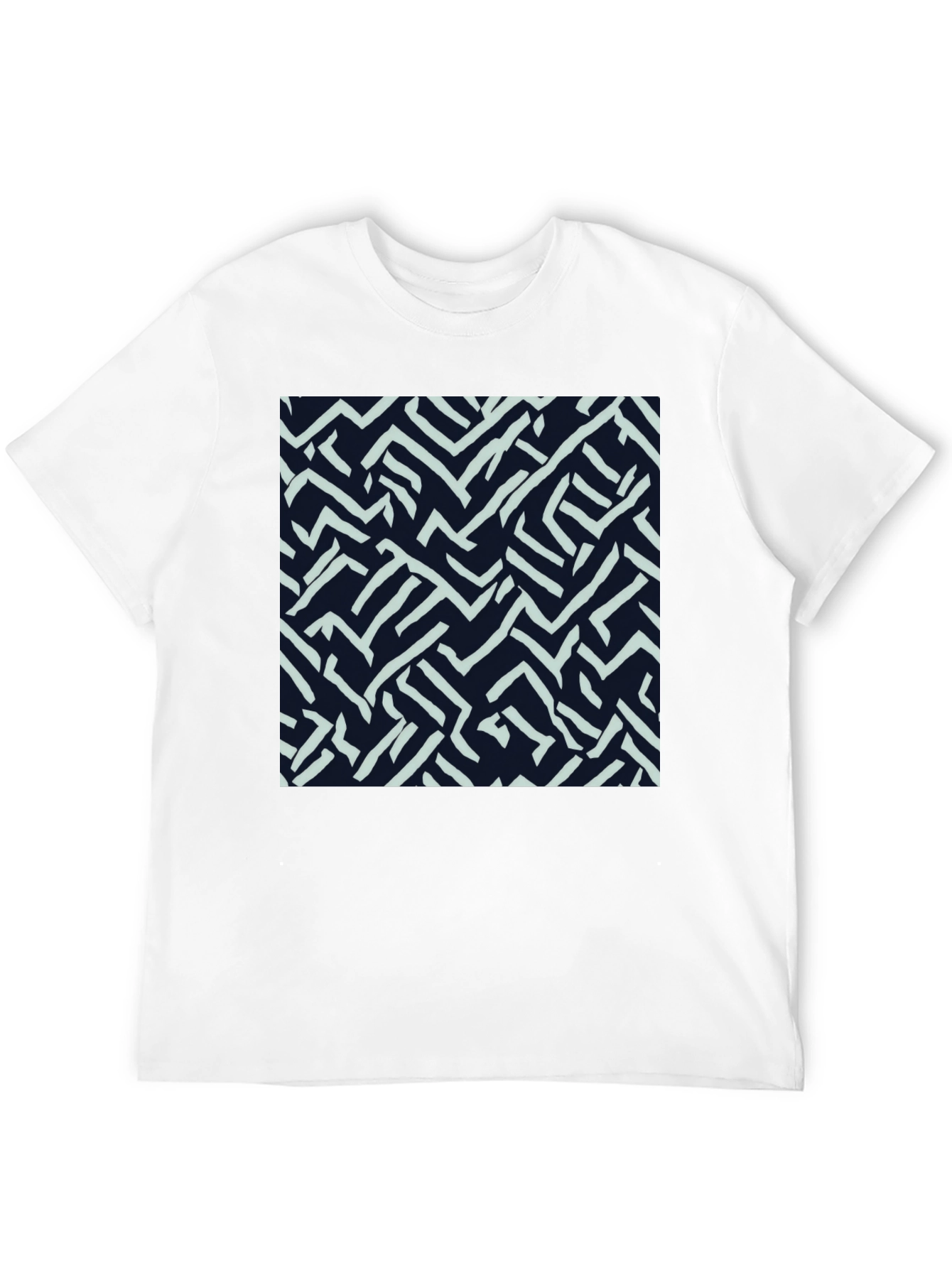 Abstract Labyrinth Print Tee - Modern Casual Style
