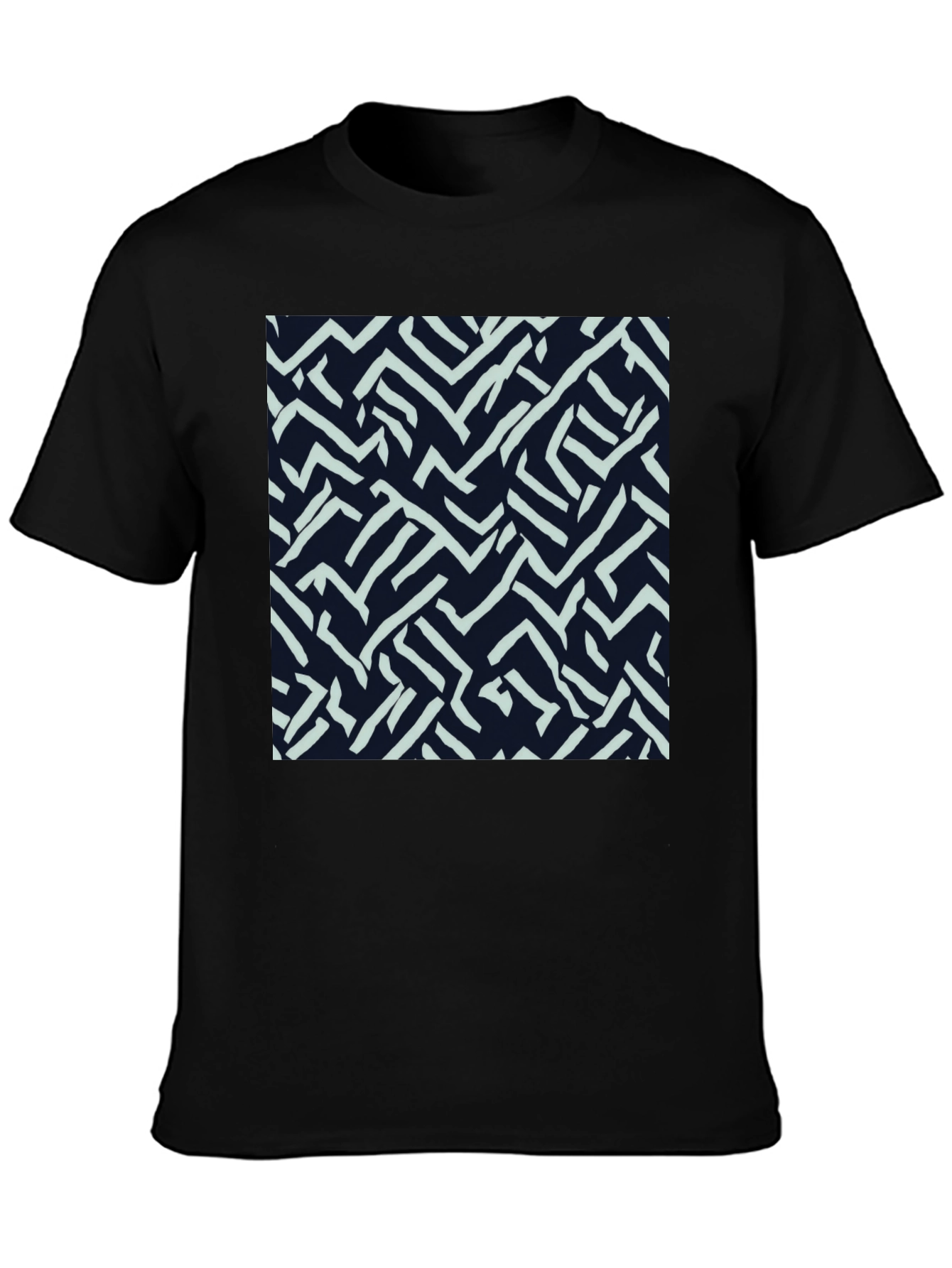 Abstract Labyrinth Print Tee - Modern Casual Style