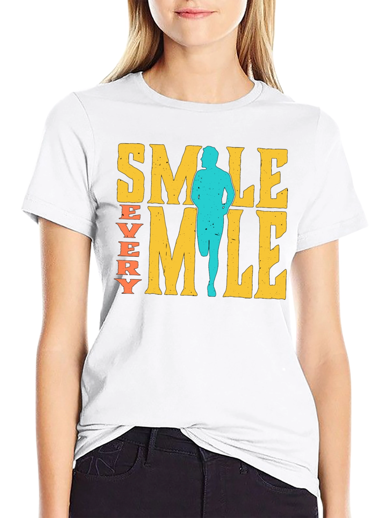 Smile Every Mile Runner Graphic Tee