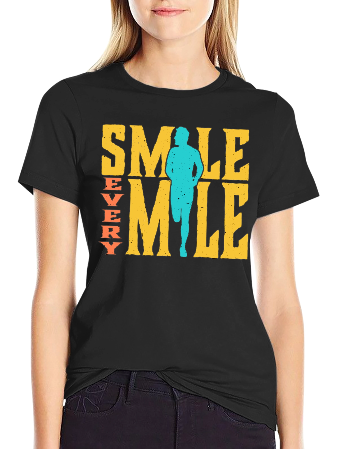 Smile Every Mile Runner Graphic Tee