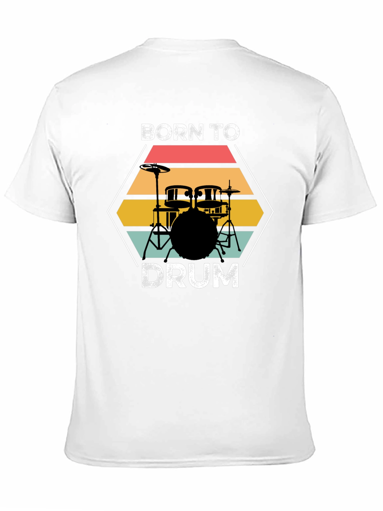 Born to Drum Black T-Shirt Music Lover Tee
