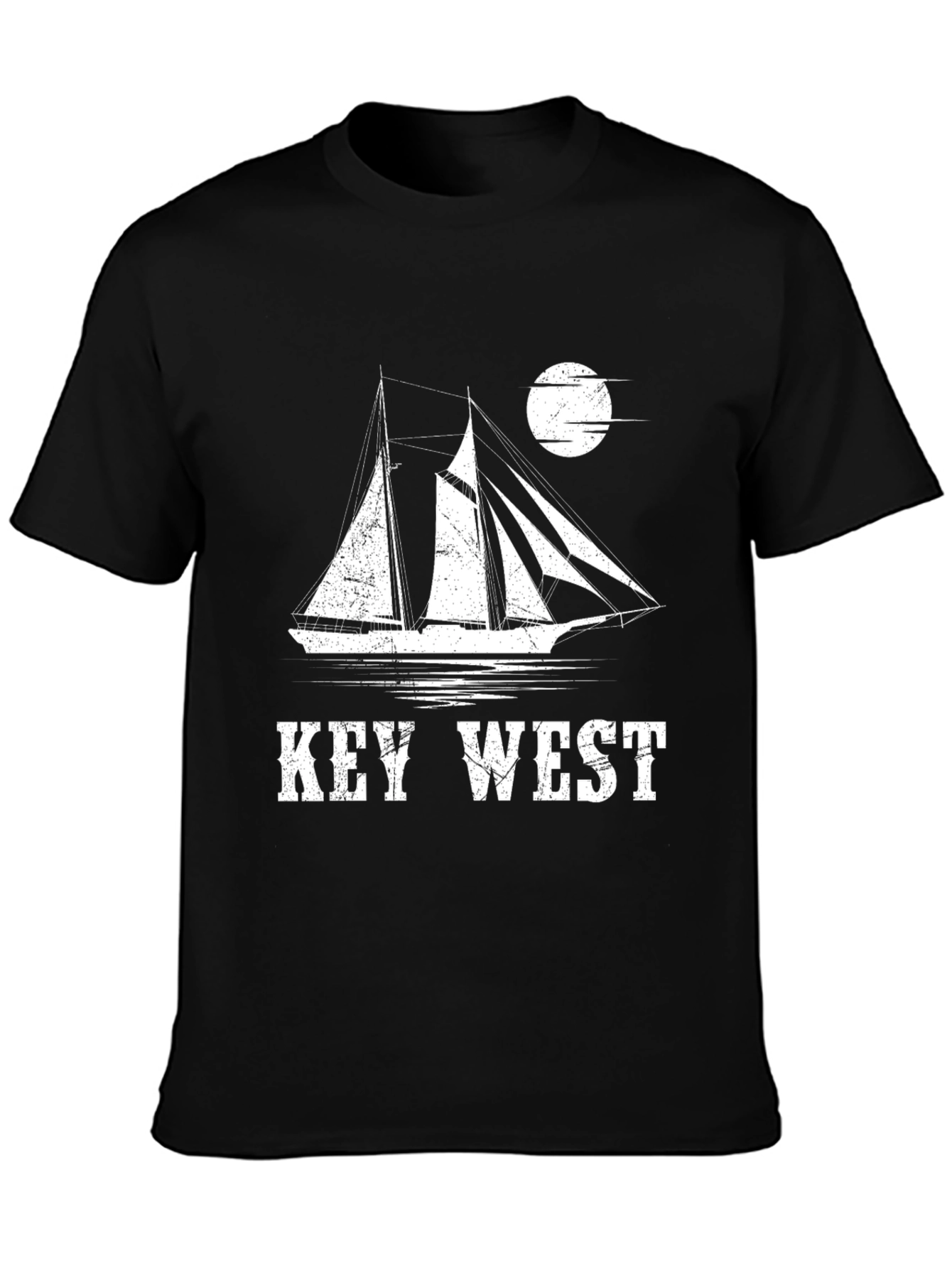 Key West Sailboat Graphic Tee - Black