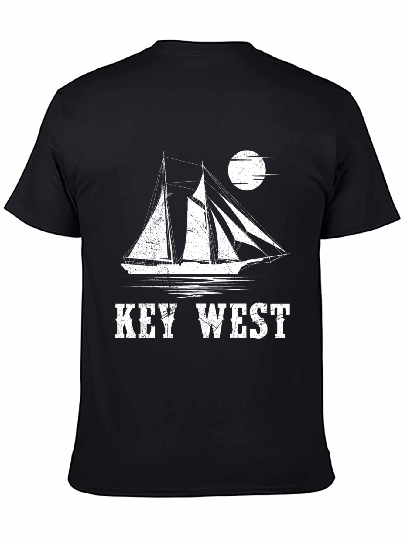 Key West Sailboat Graphic Tee - Black