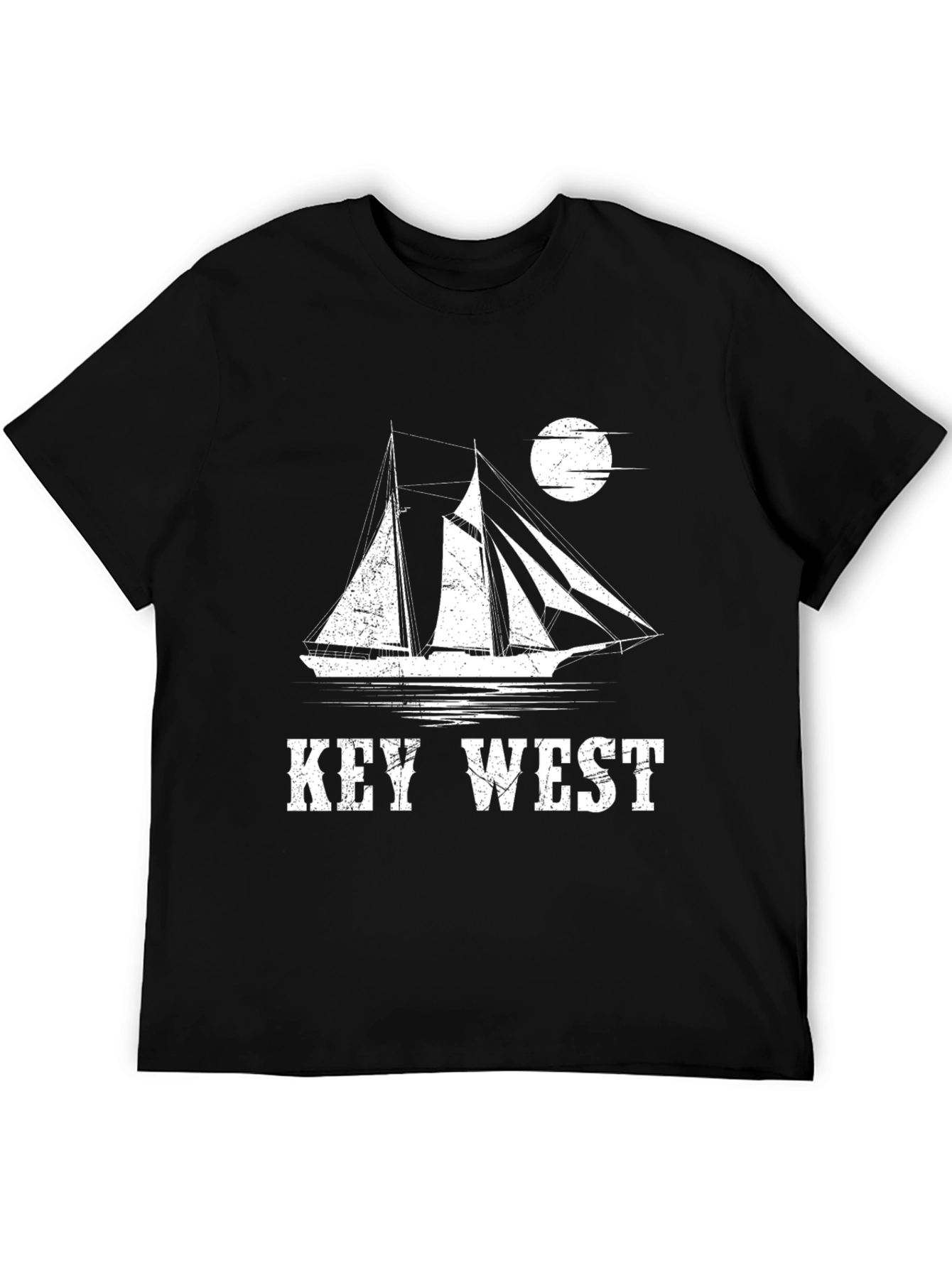 Key West Sailboat Graphic Tee - Black