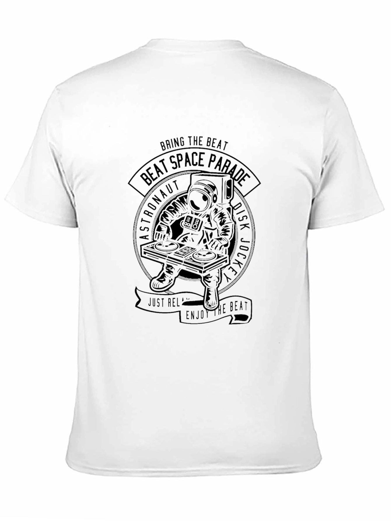 Astronaut DJ Space Beat T-Shirt - Black