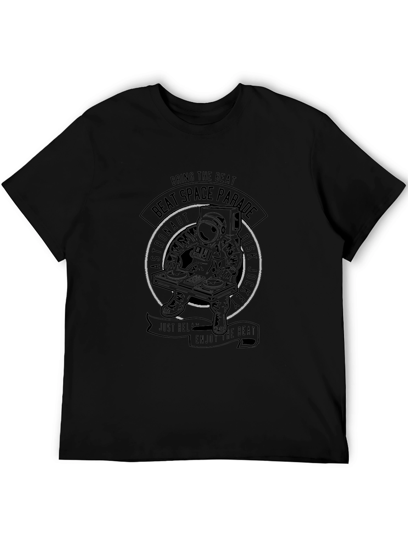 Astronaut DJ Space Beat T-Shirt - Black