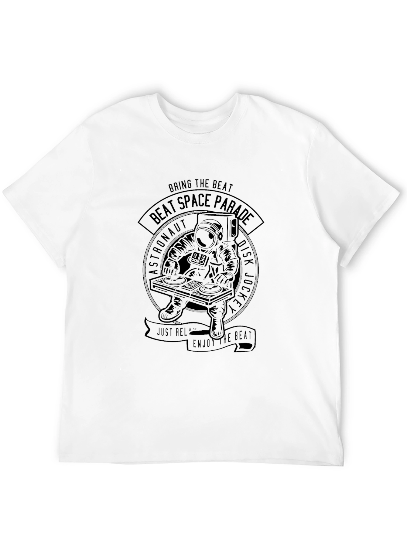Astronaut DJ Space Beat T-Shirt - Black