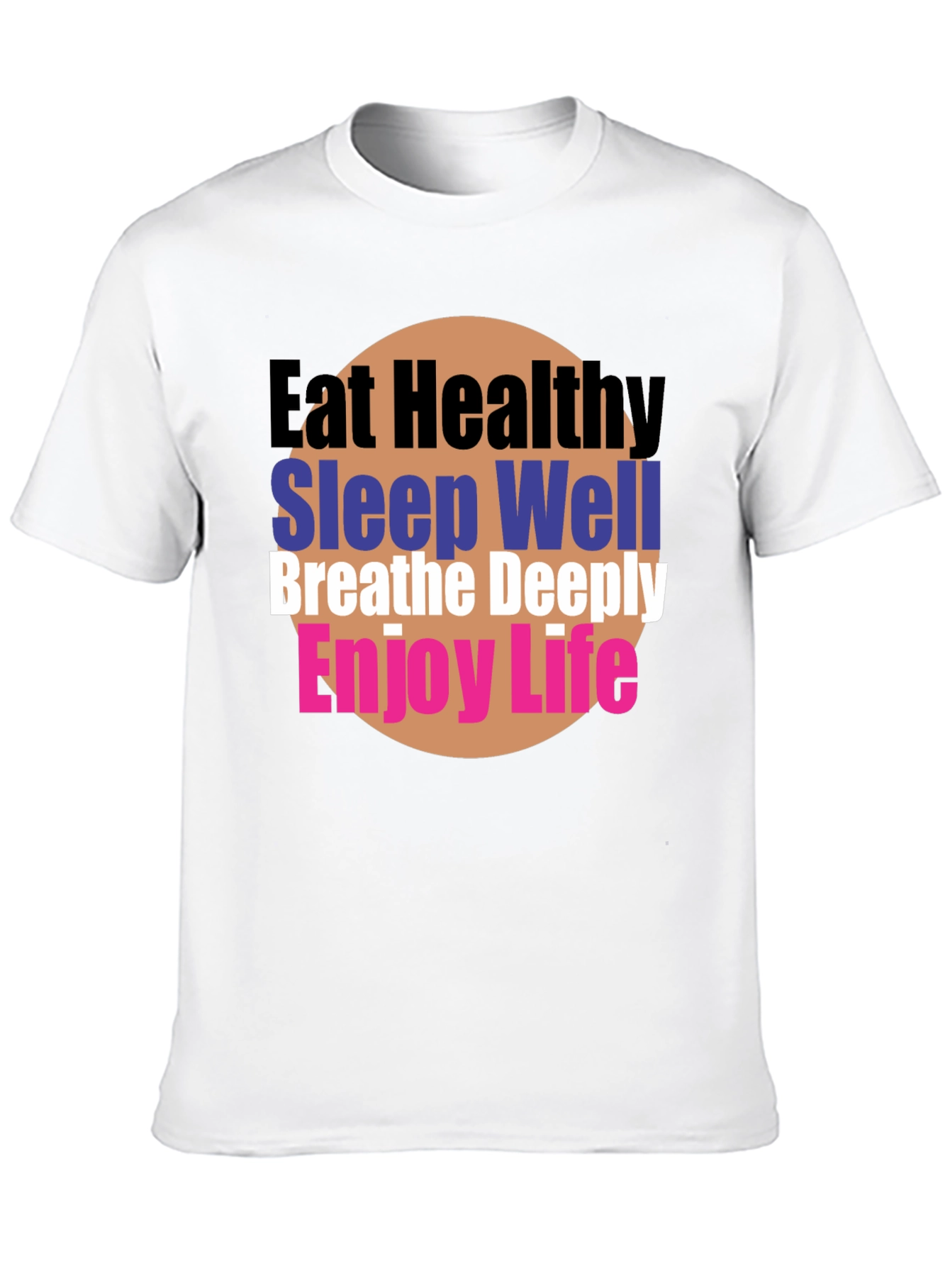 Eat Healthy Graphic Tee - Positive Lifestyle Shirt